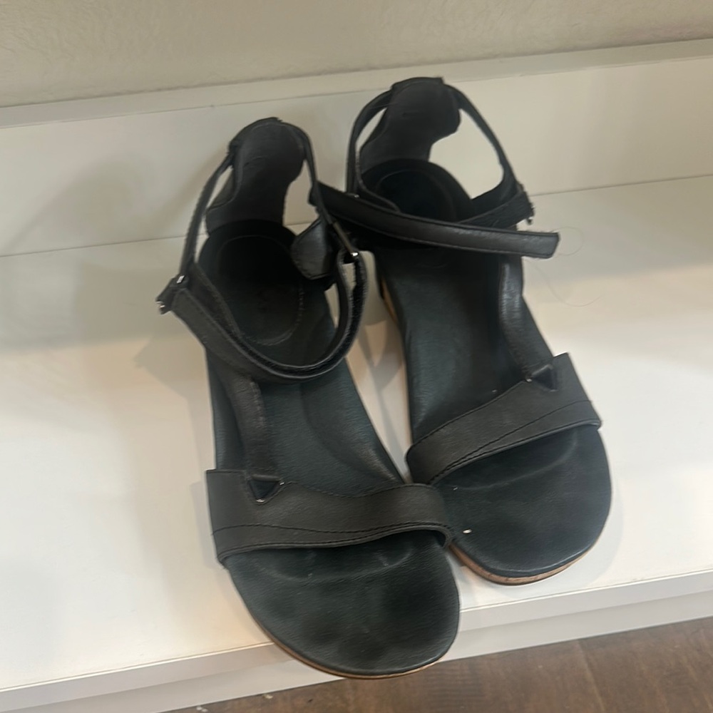 Teva Black Minimalist Sandals with Contoured Footbed